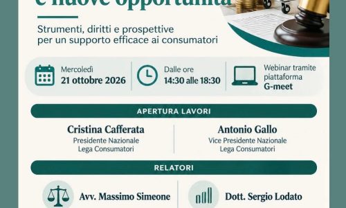Webinar Credito al Consumo, tutele giuridiche e nuove opportunità
