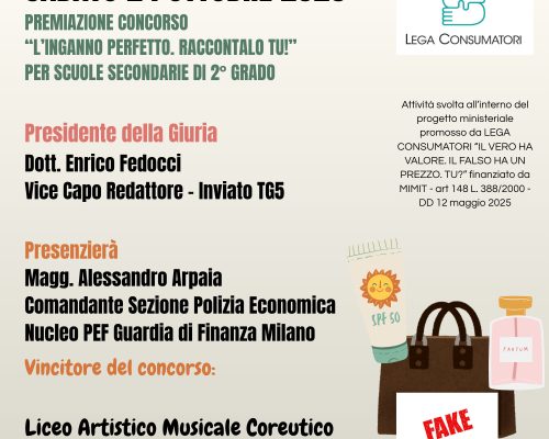 Premiazione Concorso Nazionale “L’Inganno perfetto. Raccontalo Tu!”