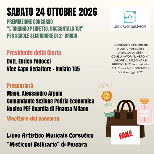 Premiazione Concorso Nazionale “L’Inganno perfetto. Raccontalo Tu!”